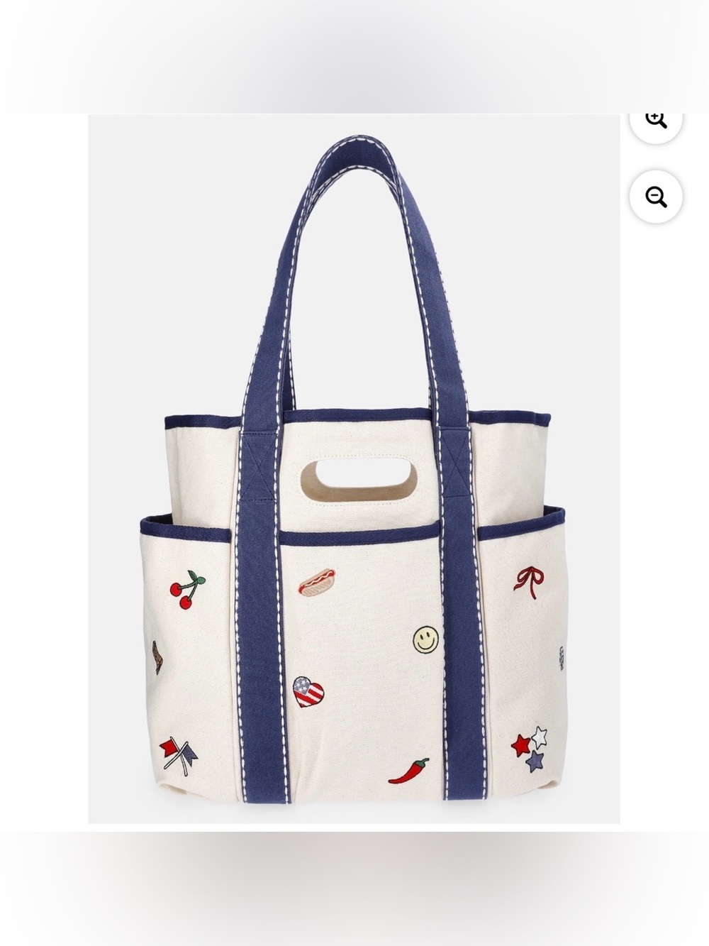 No Boundaries Women's Americana Cut Out Tote Bag, Neutral